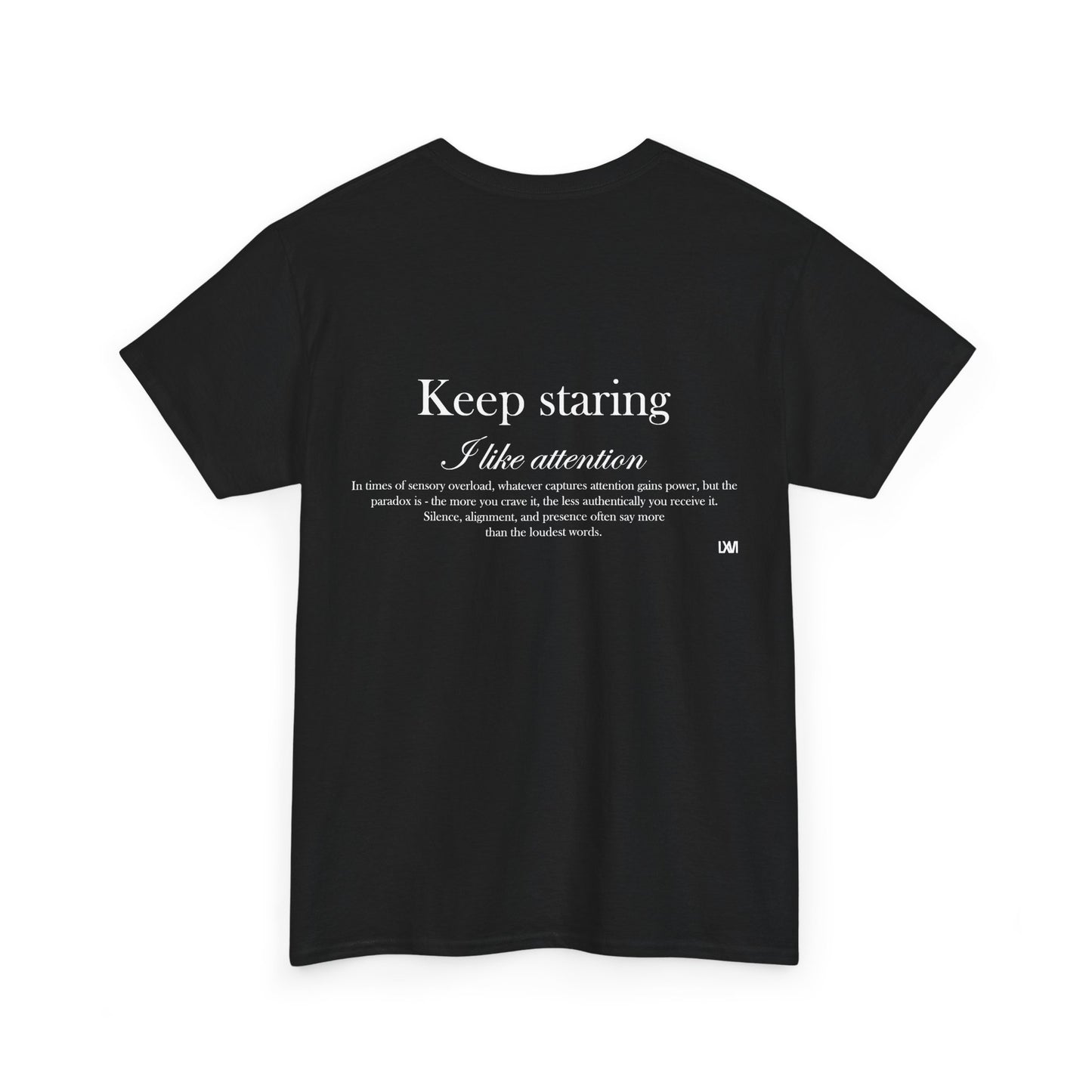Black Cotton Tee ATTENTION Collection T-Shirt