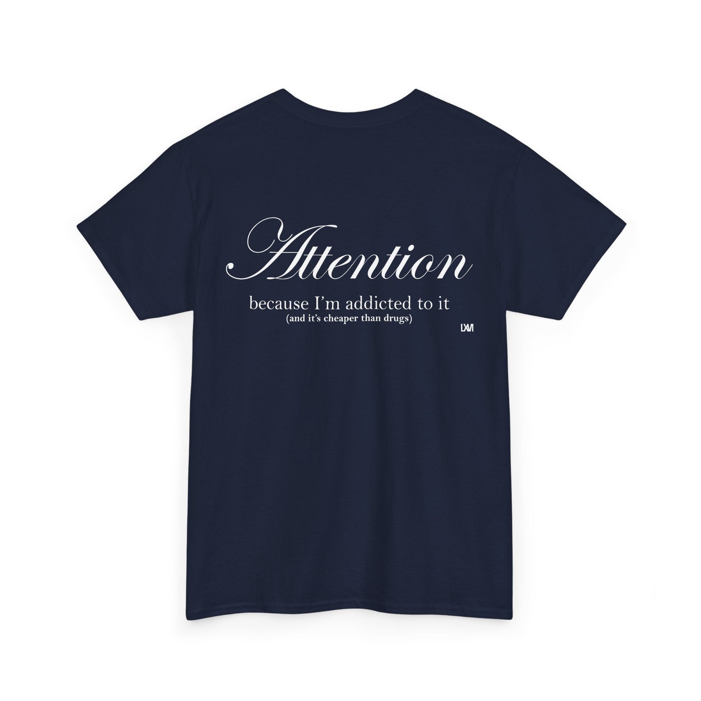 Navy Cotton Tee ATTENTION Collection T-Shirt