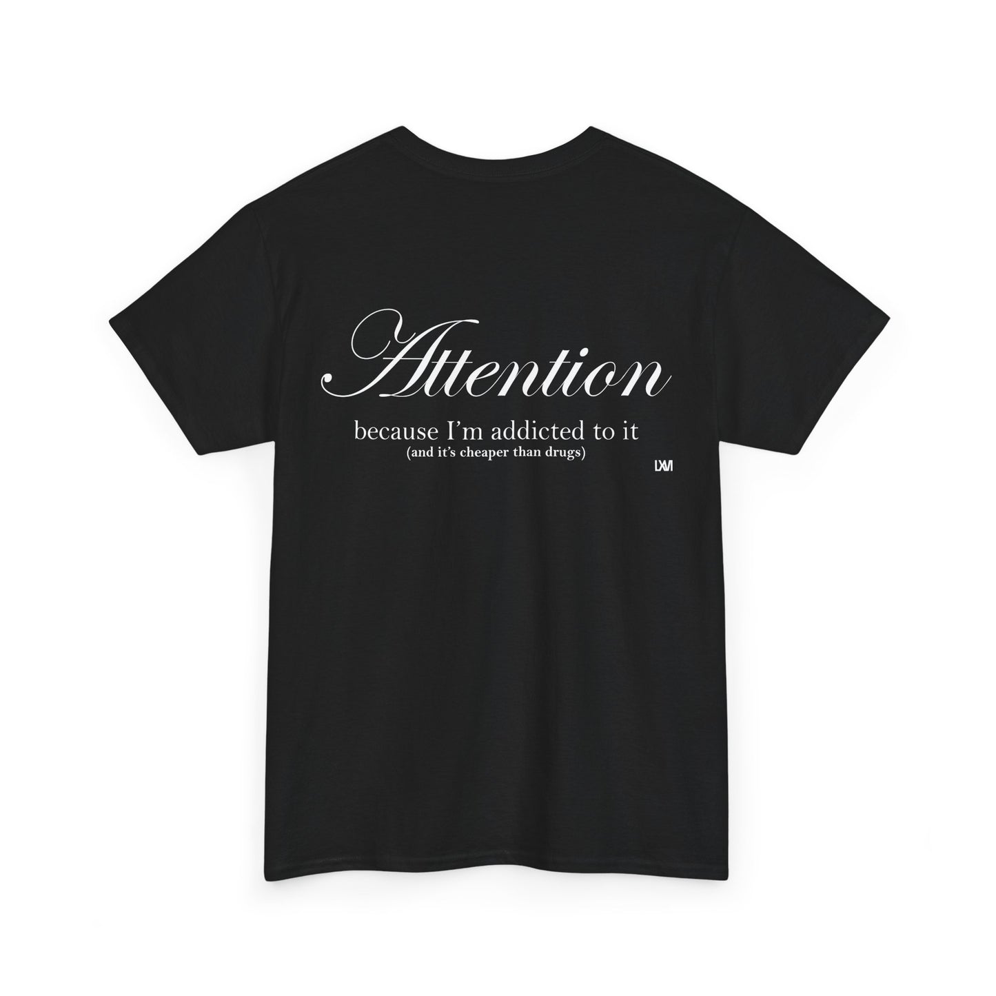 Black Cotton Tee ATTENTION Collection T-Shirt
