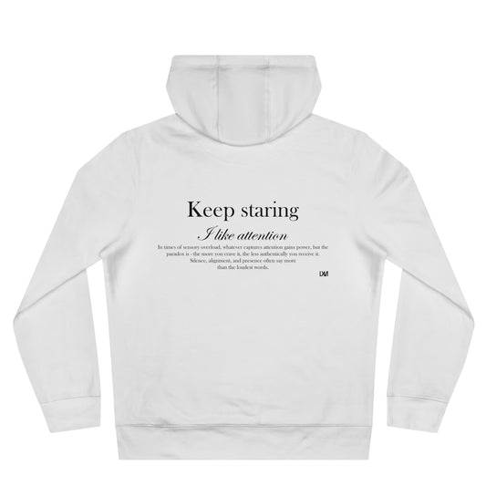 White Hoodie ATTENTION collection sweatshirt