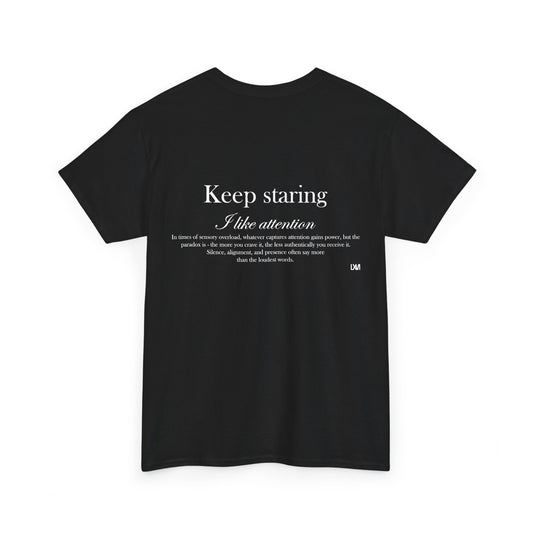 Black Cotton Tee ATTENTION Collection T-Shirt