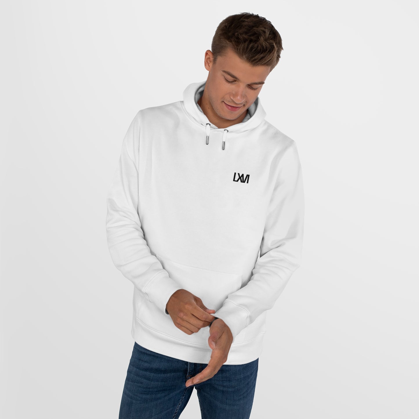 White Hoodie CHANGE SMTH collection sweatshirt