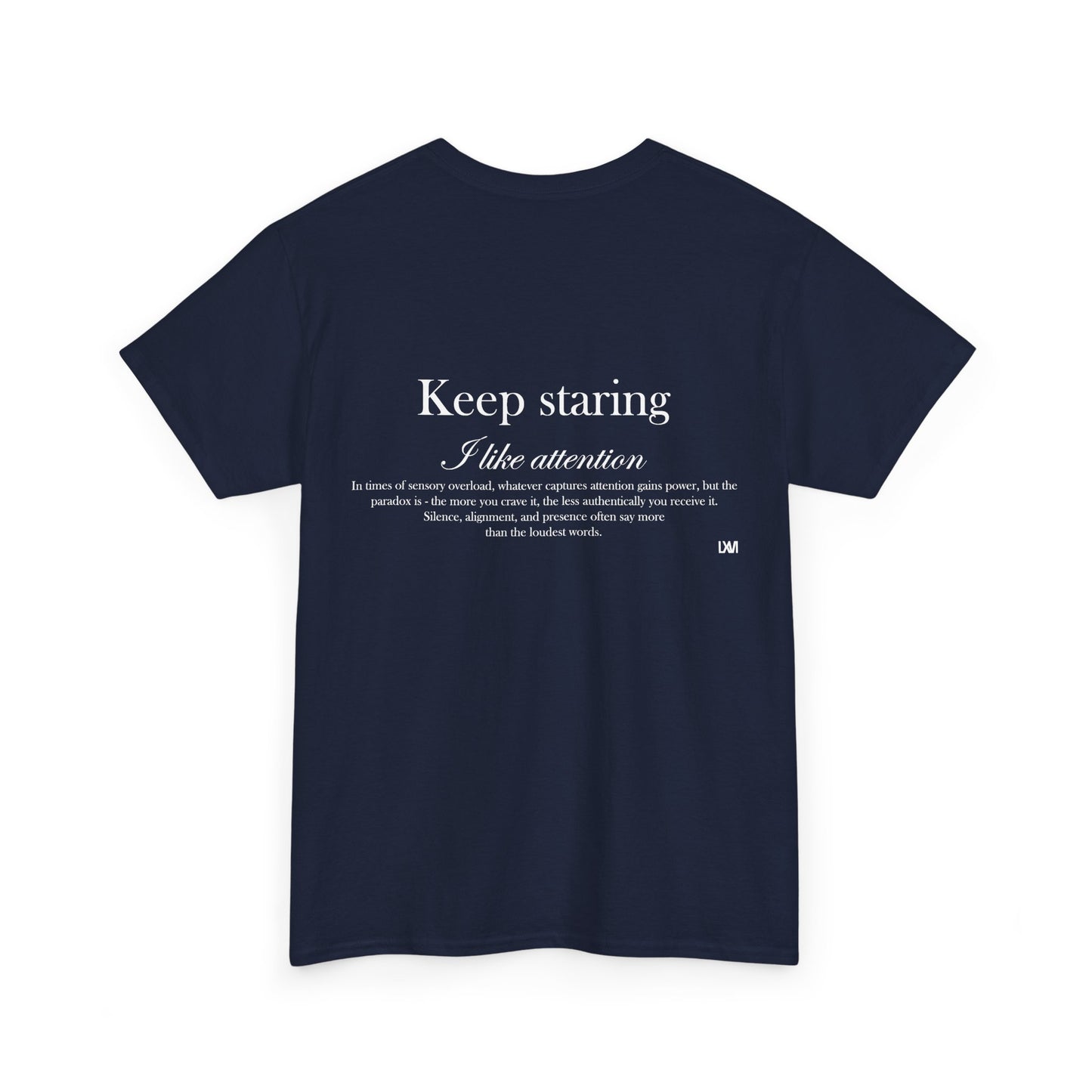 Navy Cotton Tee ATTENTION Collection T-Shirt