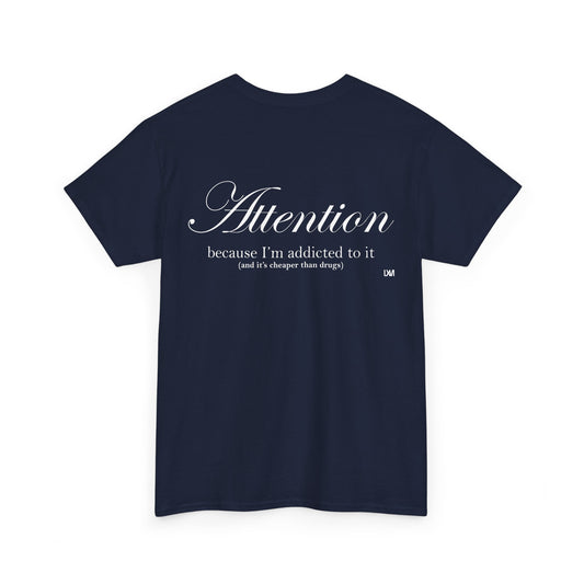 Navy Cotton Tee ATTENTION Collection T-Shirt