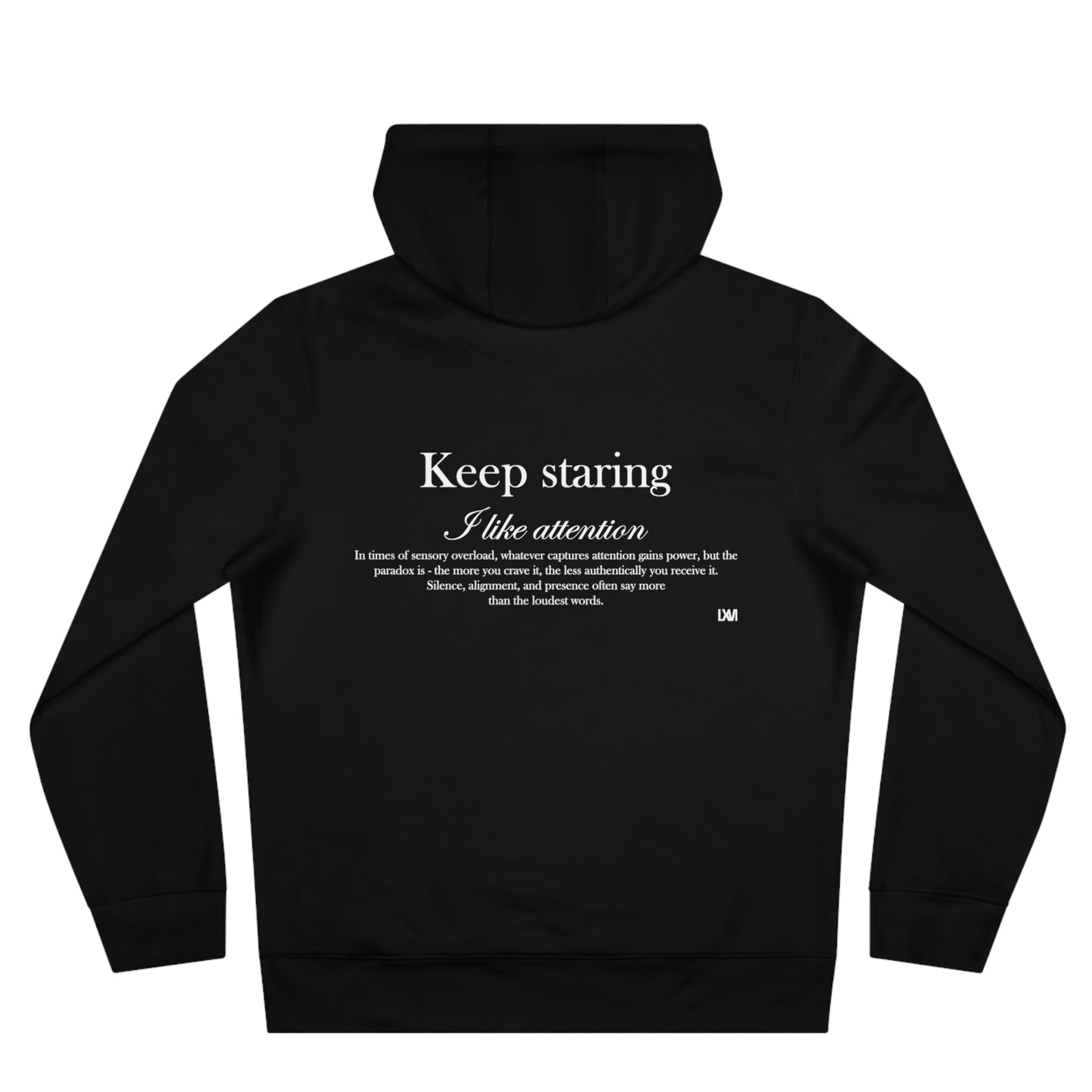 Black Hoodie ATTENTION collection sweatshirt